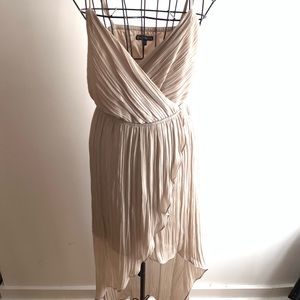 High/Low Gold Flowy Dress